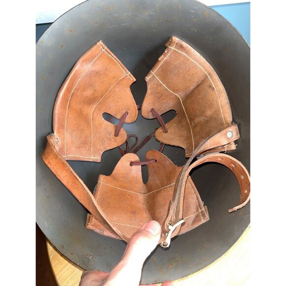 Swedish Helmet M26 Gray Steel Combat Helmet Liner Strap Military Surplus Vintage - Picture 7 of 12